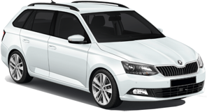 Skoda Fabia Combi car rental in Kaunas Downtown